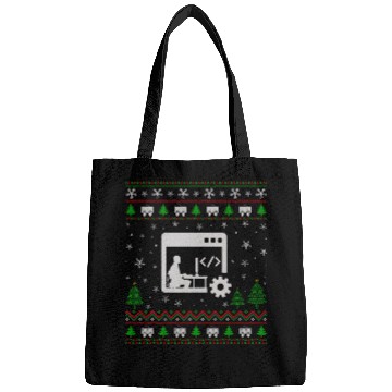 Discover Ugly Christmas Sweater for Programmer Funny Ugly Bags