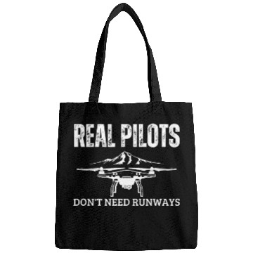 Discover Quadcopter Real Pilots Dont Need Runways Funny Drone Pilot Bags