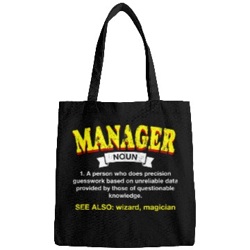 Discover Manager Definition Funny Boss Humor Employer Appreciation Bags