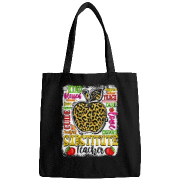 Discover Substitute Teacher Leopard Funny Back To School Teaching Bags
