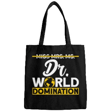 Discover World Domination PhD Doctorate Student Graduation Bags