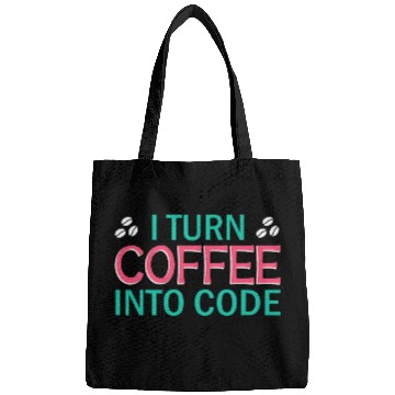 Discover I Turn Coffee Into Code Coding Pun Computer Programmer 2 Bags