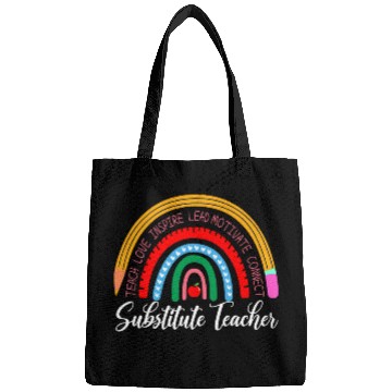 Discover Substitute Teacher Boho Rainbow Back To School Bags