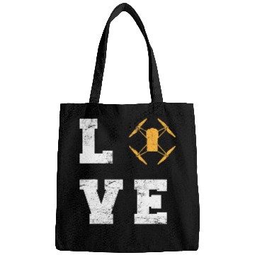 Discover Love Funny Drone Pilot Funny Flying Aerial RC Quadcopter Bags
