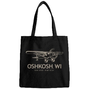 Discover Oshkosh Flight Coordinates vintages Airplane Aviators Bags