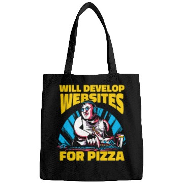 Discover Web Developer Pizza Computer Coder Programmer Web Dev Bags