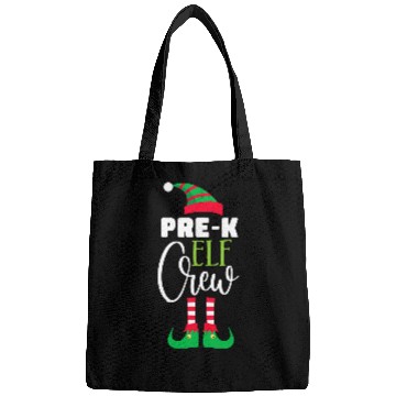 Discover PreK Elf Crew Christmas Matching PJs Teacher Student Bags