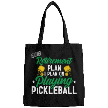 Discover I Plan On Playing Pickleball Funny Player Paddle Graphic Bags
