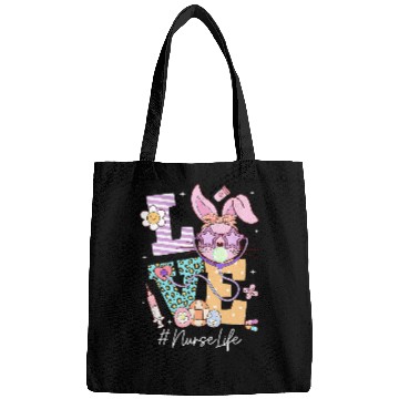 Discover Love nurses Easter Bunny Eggs Stethoscope Cute Scrub Women Bags