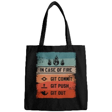 Discover In Case Of Git Commit Git Push Git Out Programmer Coder Bags