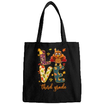 Discover love third grade happy fall yall autumn teacher student Bags