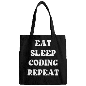 Discover Funny Eat Sleep Coding Repeat Computer Programmer IT Bags