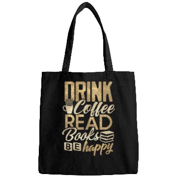 Discover Book Coffee Lover Librarian Drink Coffee Bookworm Bags