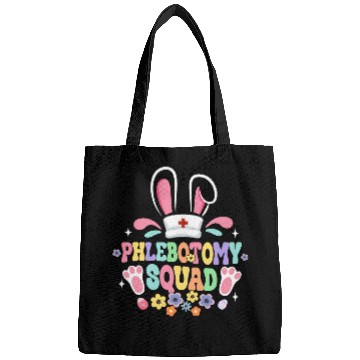 Discover Groovy Phlebotomy Squad Phlebotomist Bunny Ear Flower Easter Bags