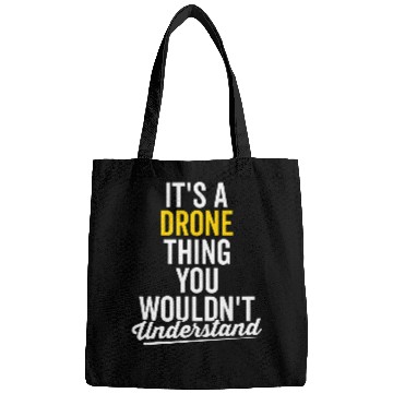 Discover Funny Drone Pilot Lover Quadcopter Operator UAV Sarcasm Bags