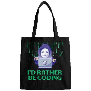 Discover Id Rather Be Coding Computer Programming Educational Bags
