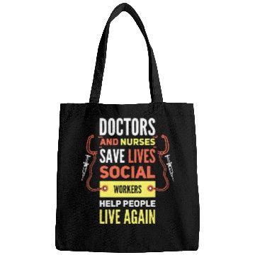 Discover Social worker quote for volunteer and communityservice Bags