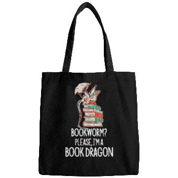 Discover Book Dragon Funny Bookworm 1 Bags
