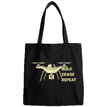 Discover Funny Drone Pilot Quote Quadcopter Drone 1 Bags