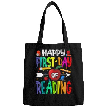 Discover Happy First Day Of Reading Teacher Students Bags