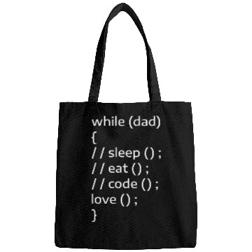 Discover While Dad Sleep Eat Code Love Programmer Programming Coder Bags