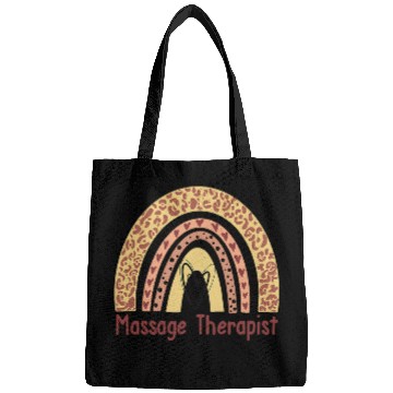 Discover Massage Therapist Leopard Cheetah Boho Rainbow Bags