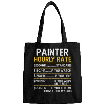 Discover Painter Hourly Rate Price Chart Labor Funny Handyman Bags