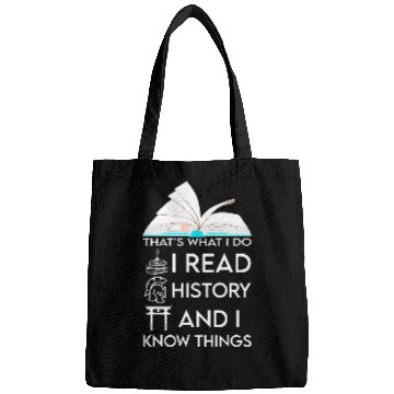 Discover I Read History and Know Things Cute Book Lovers Bags