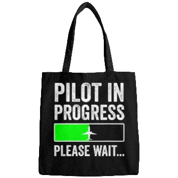 Discover Funny Flight School Student Pilot In Progress Bags