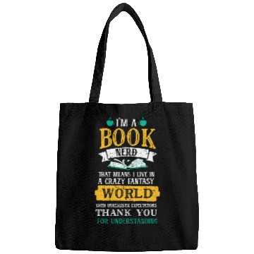 Discover Im a Book Nerd Bookworm Banned Books Bags