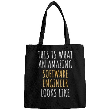 Discover SOFTWARE ENGINEER Funny Job Title Profession Worker Idea Bags