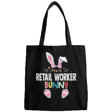 Discover Im The Retail Worker Bunny Easter Day Rabbit Matching Bags