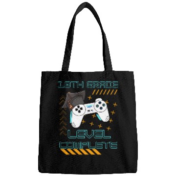 Discover Funny Gaming Level Completed 10th Grade Graduate Student Bags