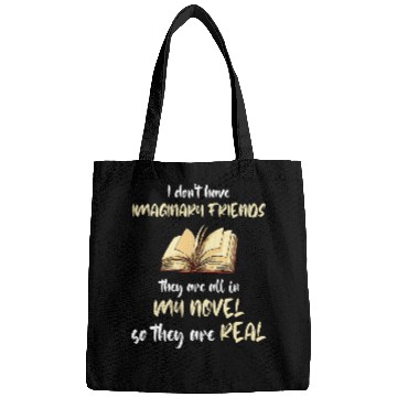 Discover Writer Writing Imaginary Friends Book Lover Reading Novel Bags