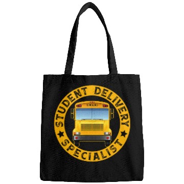 Discover Student Delivery Specialist Graphic Funny School Bus Driver Bags