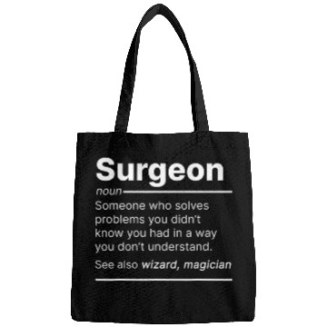 Discover Surgeon job worker definition funny dictionary text Bags