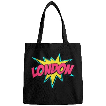 Discover London UK Retro Comic Book Art Superhero Bubble Bags