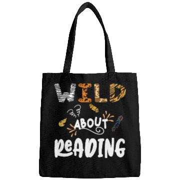 Discover Wild About Reading Reader Lover Animals giraffe leopard Bags