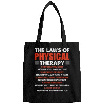Discover PT Physical Therapist The Laws Of Physical Therapy 12 Bags