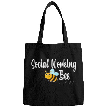 Discover Social Working Bee Bumblebee Funny Social Worker Bags