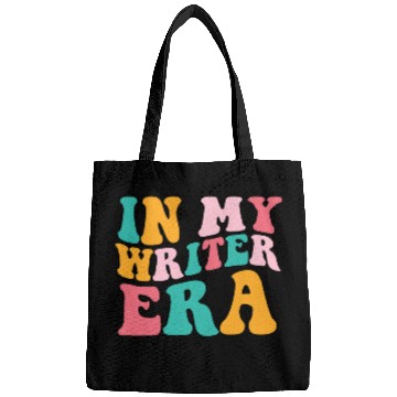 Discover In My Writer Era Groovy Book Writer Bags
