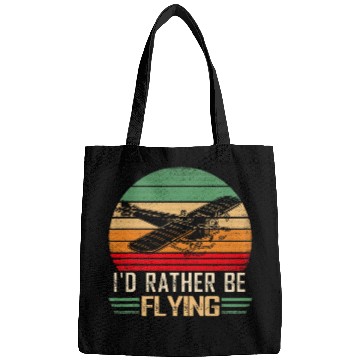 Discover vintages Distressed Id Rather Be Flying Funny Airplane Pilot Bags