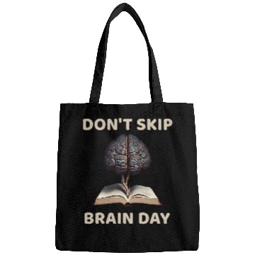Discover Dont Skip Brain Day Reading Book Lover Teacher Reader Nerd 8 Bags