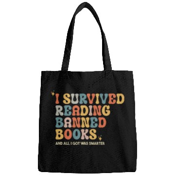 Discover I Survived Reading Banned Books Book Lover Reader Bookworm Bags