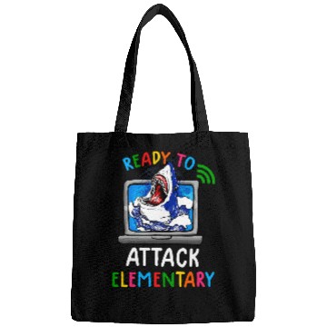 Discover Ready To Attack Virtual Elementary Shark Back To School Bags