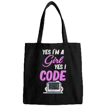 Discover Yes Im A Girl Yes I Code Programmer Computer Debugging Bags