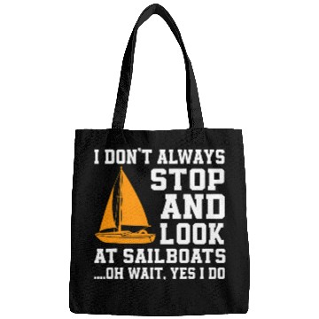 Discover Funny Sailboat Lover Saying Sailing Skipper Bags