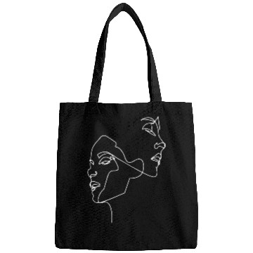 Discover mannered Line Faces Abstract Aesthetic Art Bags