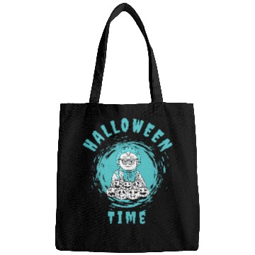 Discover Halloween Time Creepy Freaky Robot Computer Scientist Nerd Coder Bags