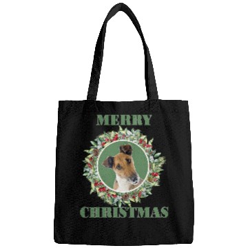 Discover Merry Christmas Fox Terrier Smooth Bags